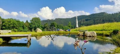 Weiher mit Bike