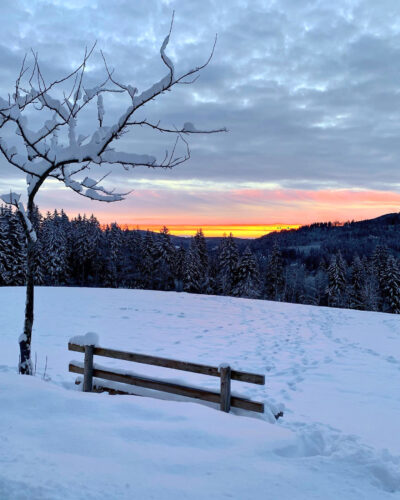 Winter sonnenuntergang